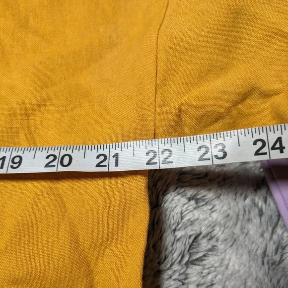 NEW Back Beat Co. Yellow Dylan Robe Jacket Pockets XS Small Hemp Linen - Picture 7 of 9